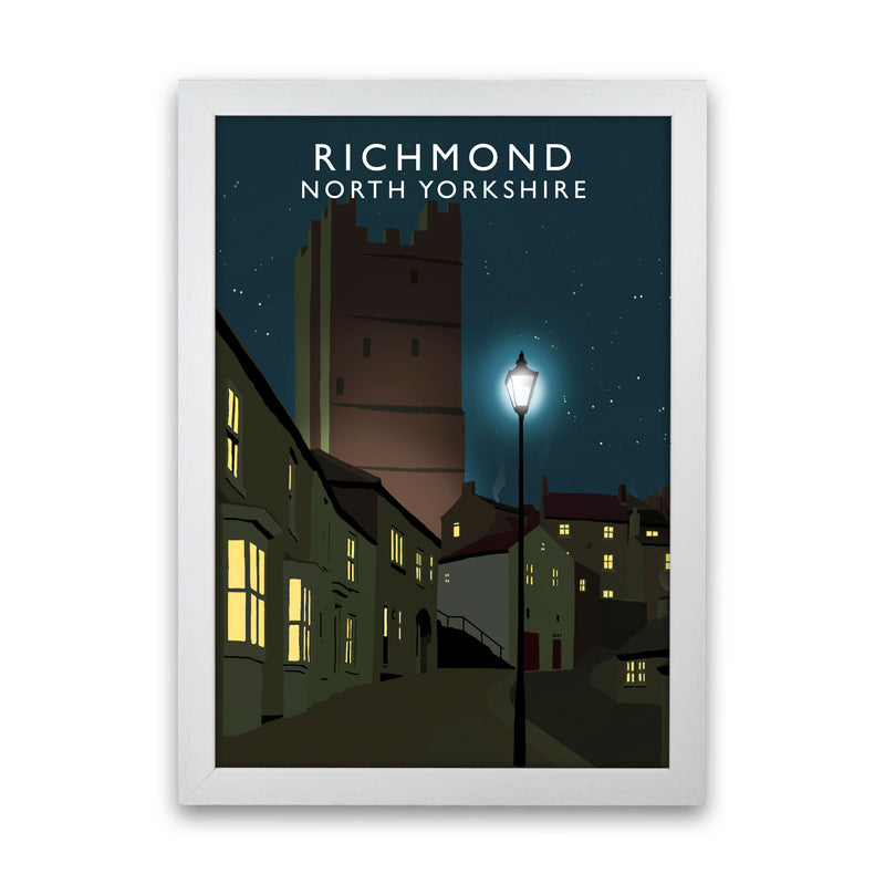 Richmond North Yorkshire Travel Art Print by Richard O'Neill White Grain