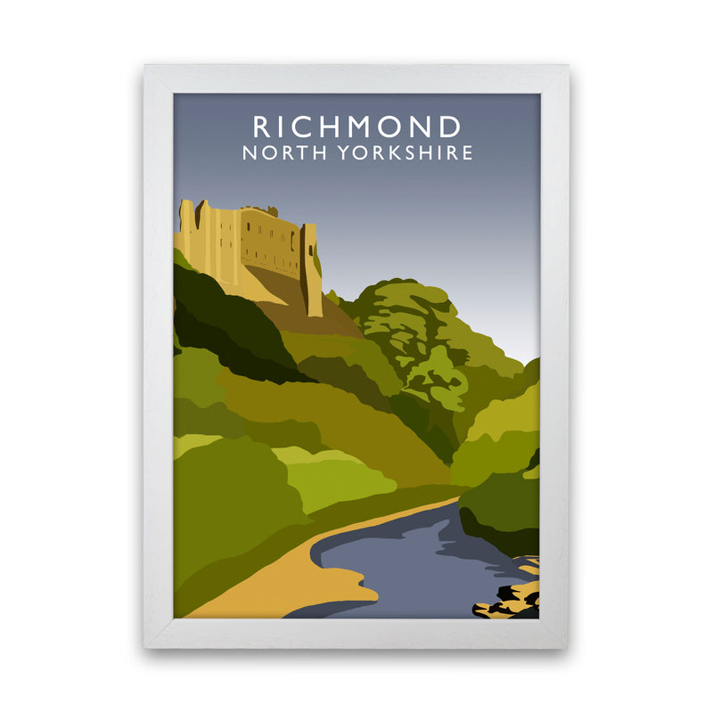 Richmond North Yorkshire Travel Art Print by Richard O'Neill White Grain