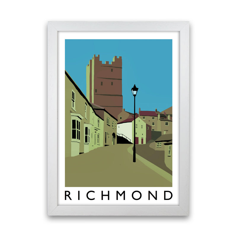 Richmond Travel Art Print by Richard O'Neill, Framed Wall Art White Grain