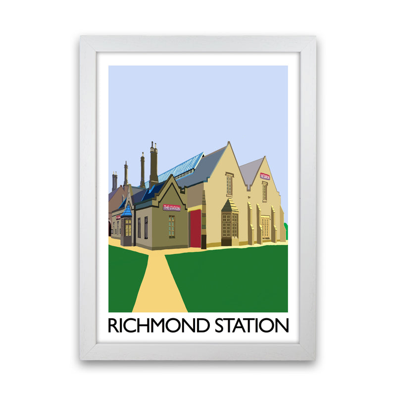 Richmond Station Digital Art Print by Richard O'Neill, Framed Wall Art White Grain