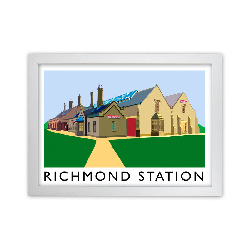 Richmond Station Travel Art Print by Richard O'Neill, Framed Wall Art White Grain