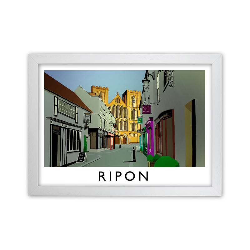 Ripon Framed Digital Art Print by Richard O'Neill, Framed Wall Art White Grain
