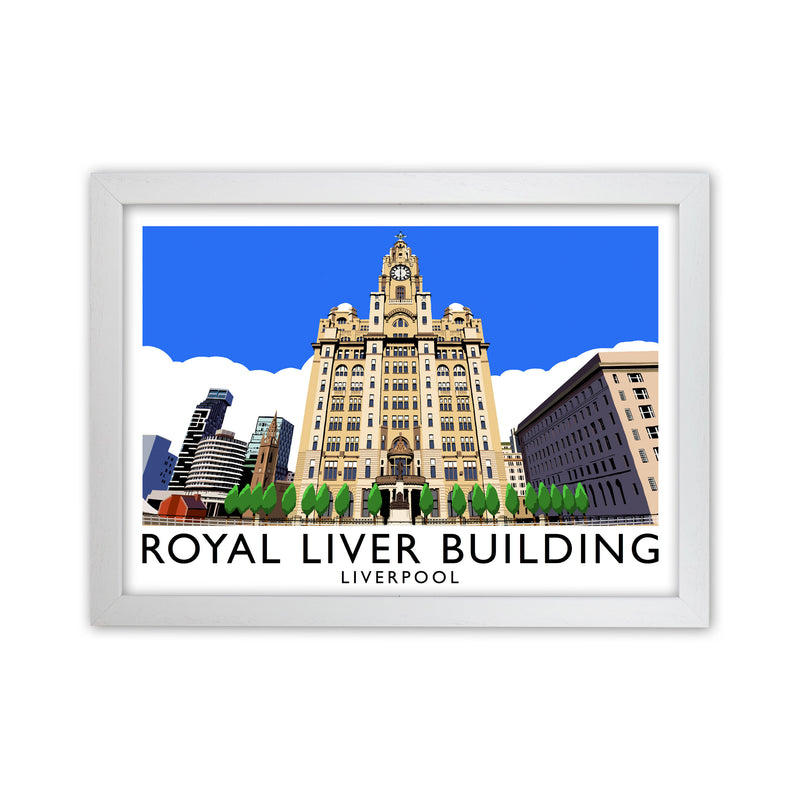 Royal Liver Building Liverpool Travel Art Print by Richard O'Neill White Grain