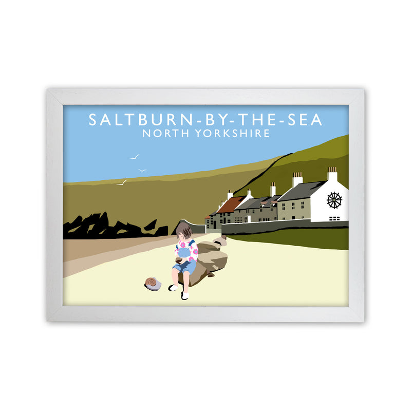 Saltburn-By-The-Sea North Yorkshire Travel Art Print by Richard O'Neill White Grain