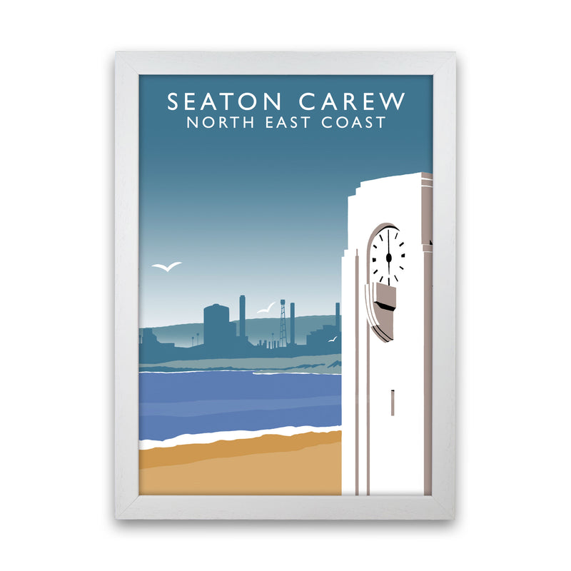 Seaton Carew North East Coast Travel Art Print by Richard O'Neill White Grain