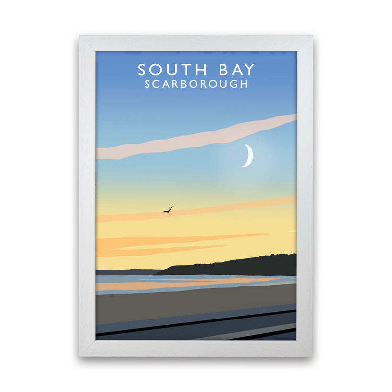 South Bay Scarborough Art Print by Richard O'Neill, Framed Wall Art White Grain
