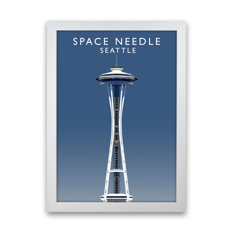 Space Needle Seattle Art Print by Richard O'Neill White Grain