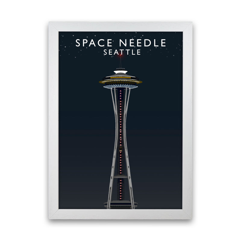 Space Needle Seattle Art Print by Richard O'Neill White Grain