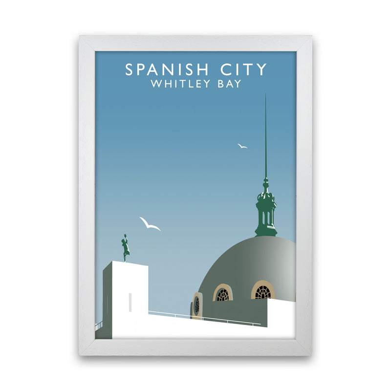 Spanish City Portrait by Richard O'Neill White Grain