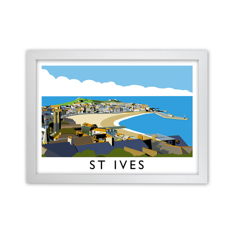 St Ives Art Print by Richard O'Neill, Framed Wall Art White Grain