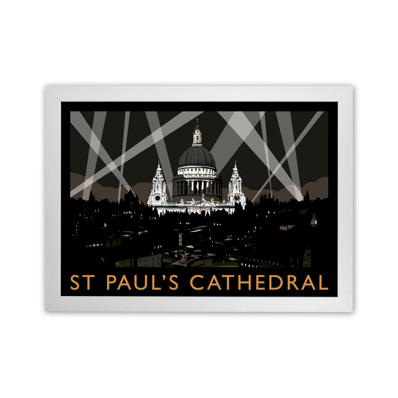 St Paul's Cathedral Framed Digital Art Print by Richard O'Neill White Grain