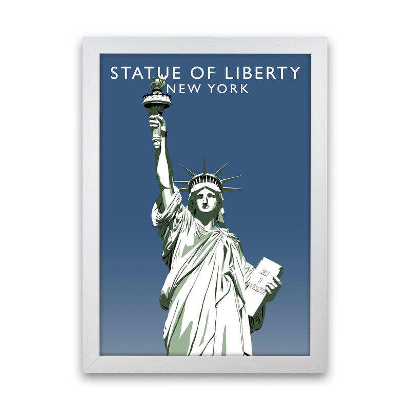 Statue of Liberty New York Art Print by Richard O'Neill White Grain