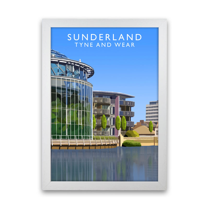 Sunderland Tyne and Wear Art Print by Richard O'Neill, Framed Wall Art White Grain