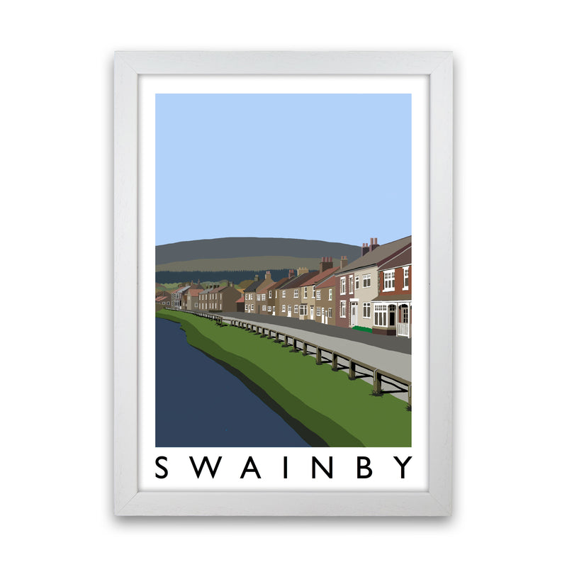 Swainby Digital Art Print by Richard O'Neill, Framed Wall Art White Grain