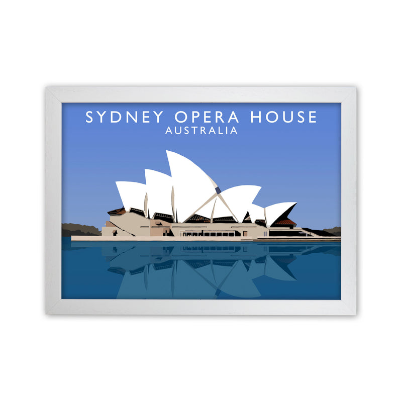 Sydney Opera House Australia Framed Digital Art Print by Richard O'Neill White Grain