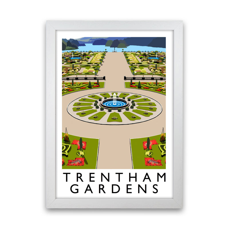 Trentham Gardens Framed Digital Art Print by Richard O'Neill White Grain