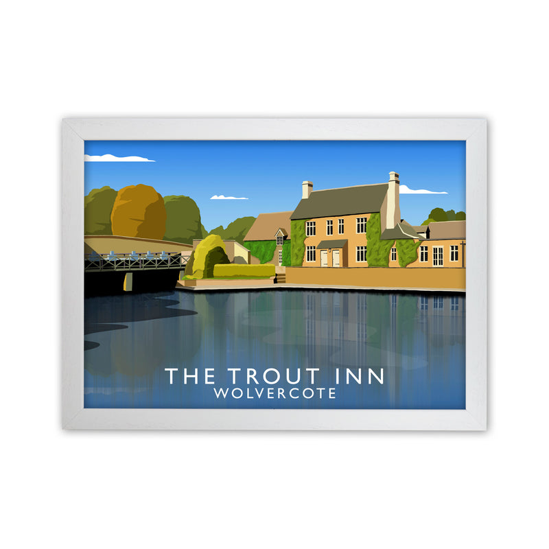 The Trout Inn Wolvercote Travel Art Print by Richard O'Neill White Grain