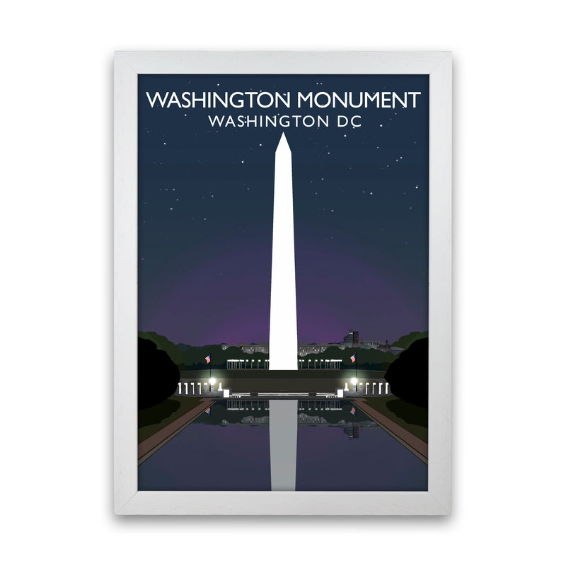 Washington Monument Washington DC Travel Art Print by Richard O'Neill White Grain