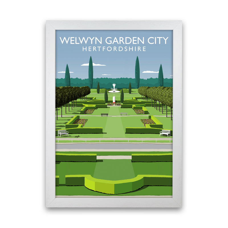 Welwyn Garden City Hertfordshire Travel Art Print by Richard O'Neill White Grain