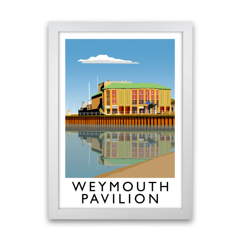 Weymouth Pavilion Travel Art Print by Richard O'Neill, Framed Wall Art White Grain