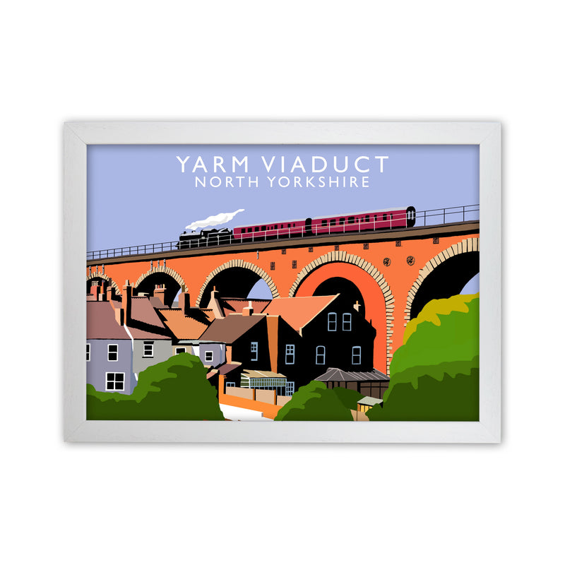 Yarm Viaduct North Yorkshire Travel Art Print by Richard O'Neill White Grain
