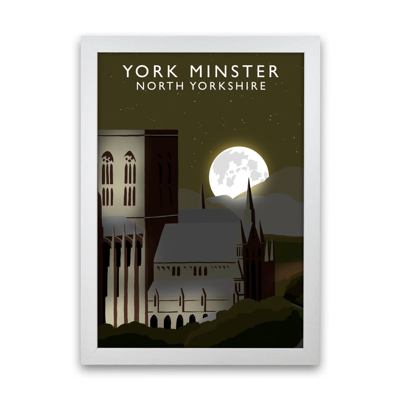 York Minster Travel Art Print by Richard O'Neill, Framed Wall Art White Grain
