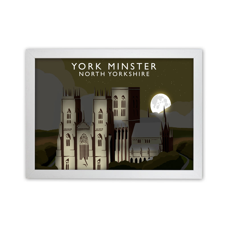 York Minster Framed Digital Art Print by Richard O'Neill White Grain