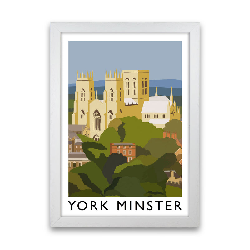 York Minster Framed Digital Art Print by Richard O'Neill White Grain