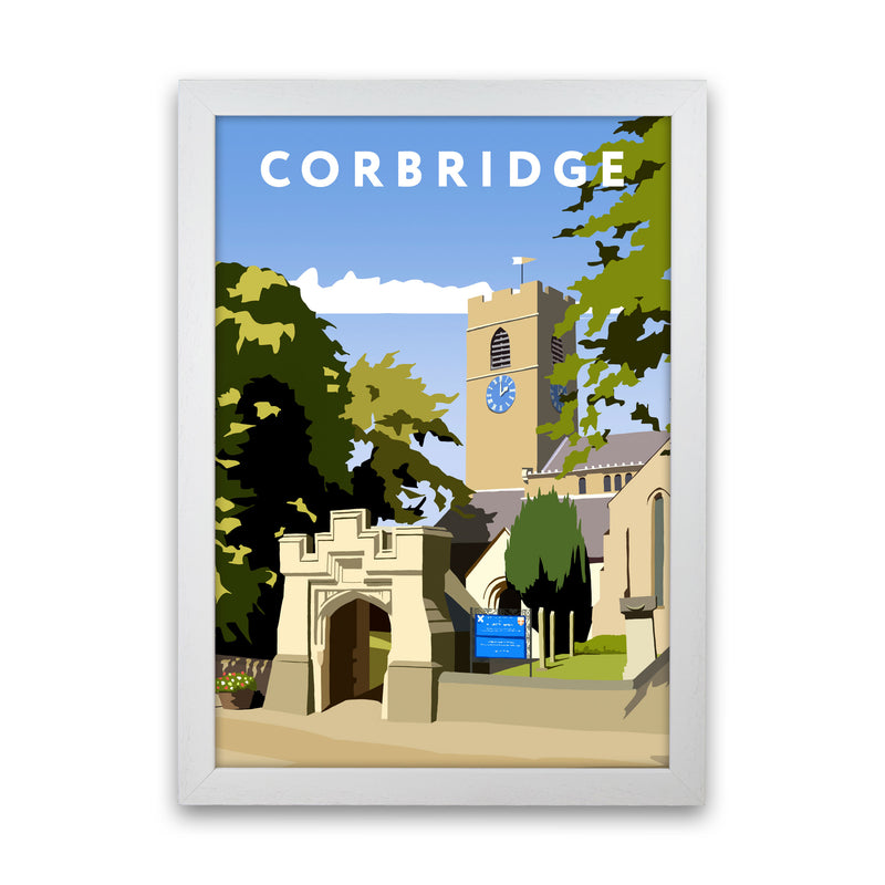 Corbridge Framed Digital Art Print by Richard O'Neill White Grain