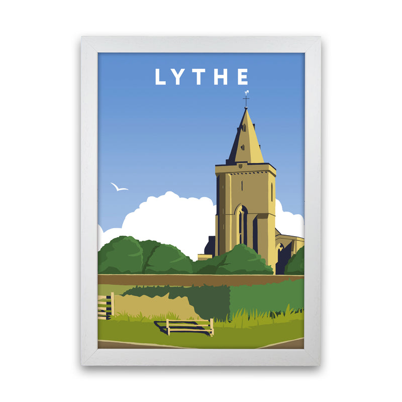 Lythe Travel Art Print by Richard O'Neill, Framed Wall Art White Grain
