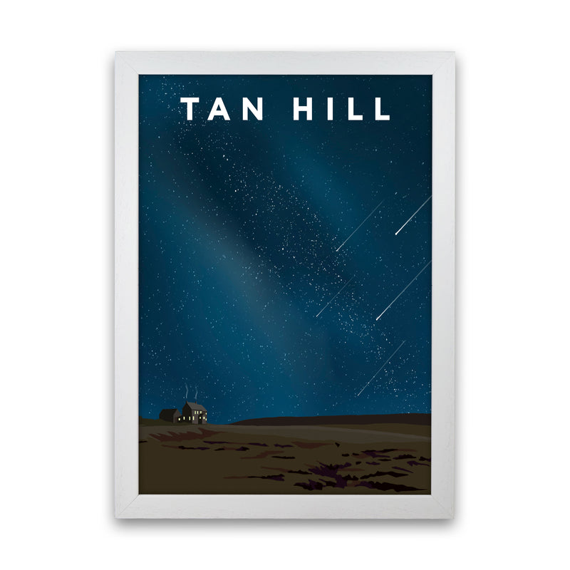 Tan Hill Travel Art Print by Richard O'Neill, Framed Wall Art White Grain