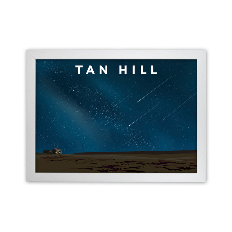 Tan Hill Travel Art Print by Richard O'Neill, Framed Wall Art White Grain