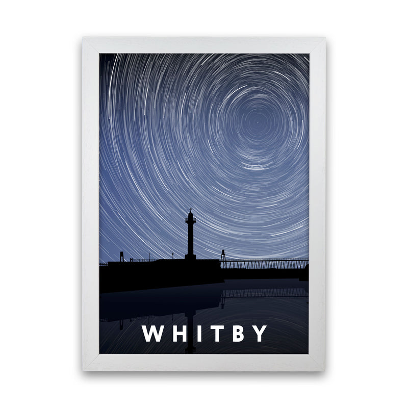 Whitby Digital Art Print by Richard O'Neill, Framed Wall Art White Grain