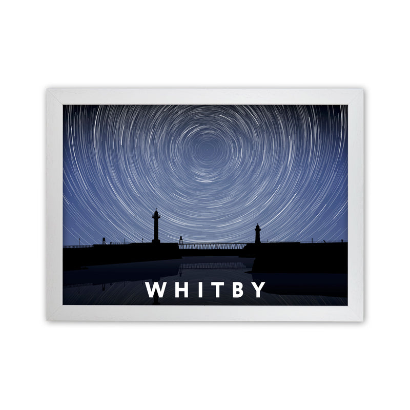 Whitby Digital Art Print by Richard O'Neill, Framed Wall Art White Grain