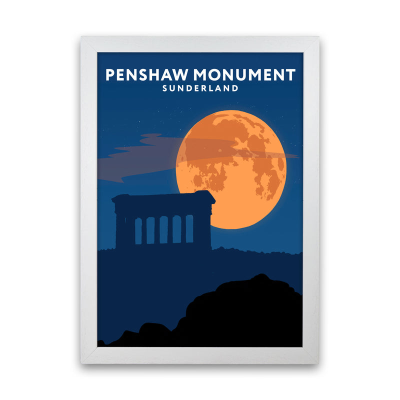Penshaw Monument Night Portrait by Richard O'Neill White Grain