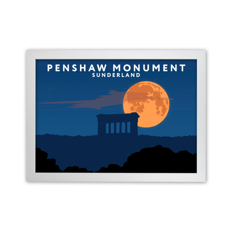 Penshaw Monument Night by Richard O'Neill White Grain