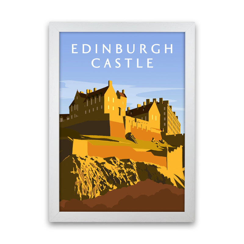 Edinburgh Castle Portrait by Richard O'Neill White Grain
