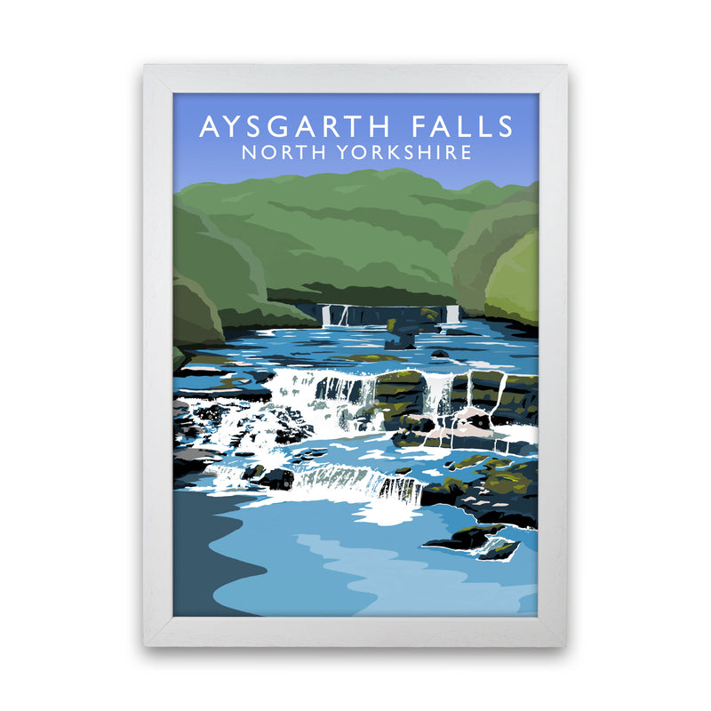 Aysgarth Falls Portrait by Richard O'Neill White Grain