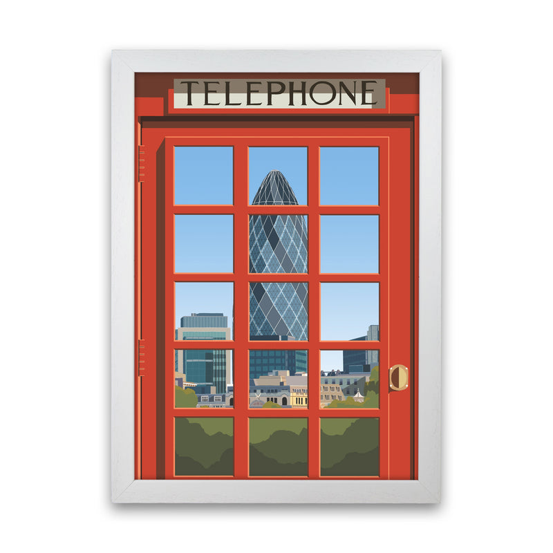 London Telephone Box 19 by Richard O'Neill White Grain