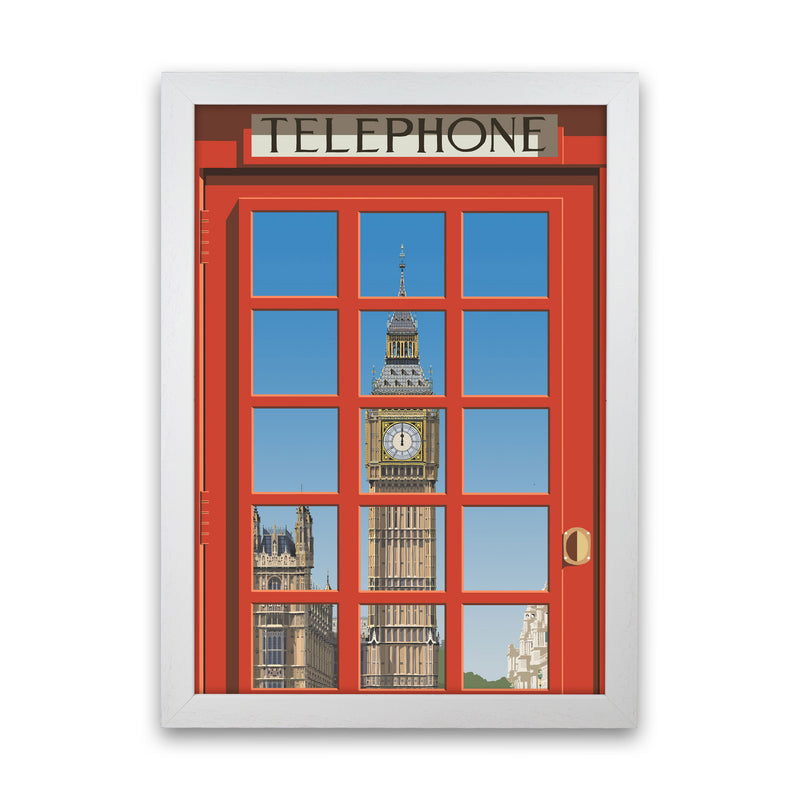 London Telephone Box 2 by Richard O'Neill White Grain
