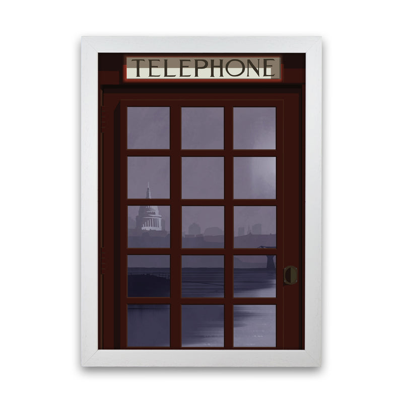 London Telephone Box 7 by Richard O'Neill White Grain