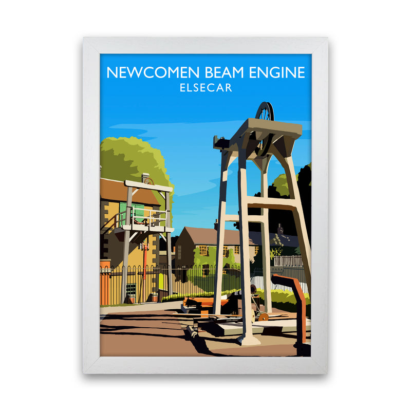 Newcomen Beam Engine portrait by Richard O'Neill White Grain