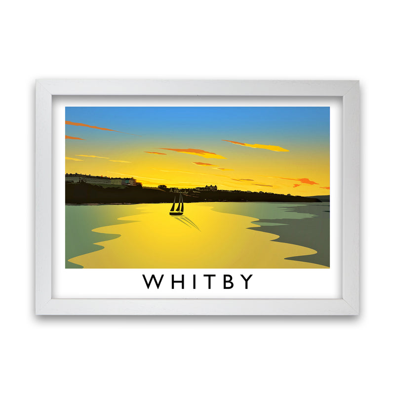 Whitby (Sunset) 2 by Richard O'Neill White Grain