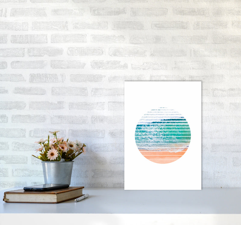 Geometric Ocean Art Print by Seven Trees Design