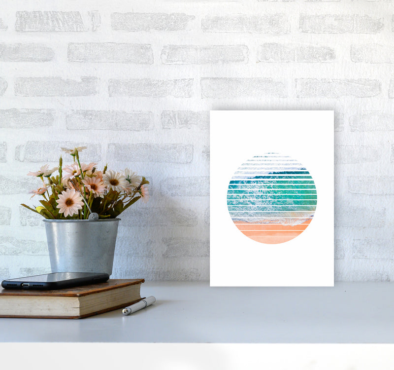 Geometric Ocean Art Print by Seven Trees Design