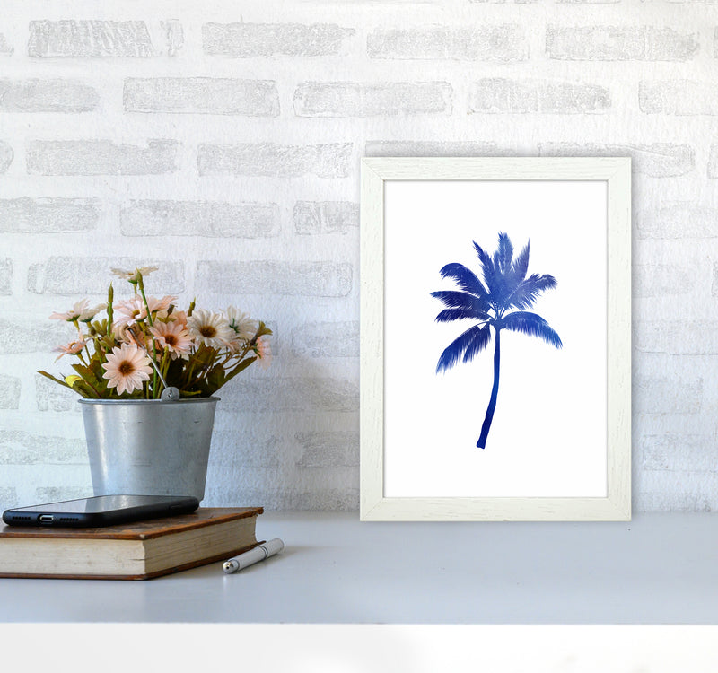 Blue Palm Tree Art Print by Seven Trees Design