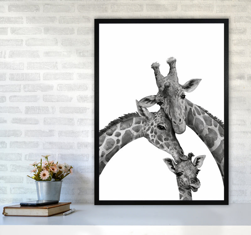 Giraffe Family Photography Art Print by Seven Trees Design A1 White Frame