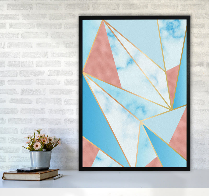 Geometric Sky Art Print by Seven Trees Design A1 White Frame