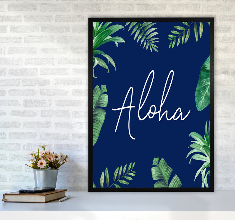Aloha Botanical Art Print by Seven Trees Design A1 White Frame