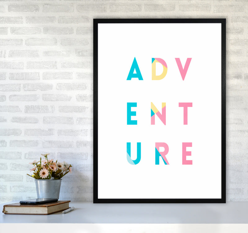 Adventure In Colors Quote Art Print by Seven Trees Design A1 White Frame